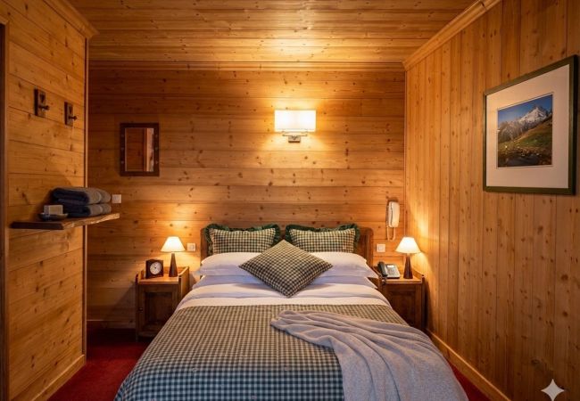 Studio à Séez - Chambre 1 Hotel Le belvédère à 10 minutes des pist